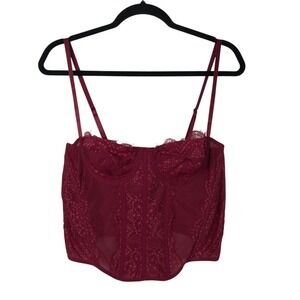 Urban Outfitters Burgundy Lace Shapewear Top